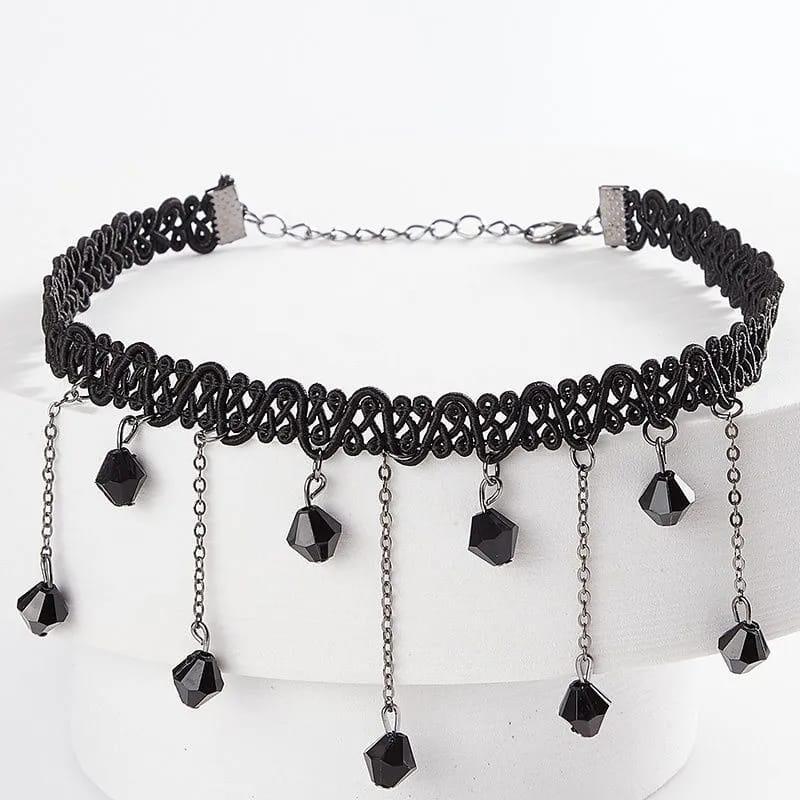 1 Pc Elegant Black Lace Chocker